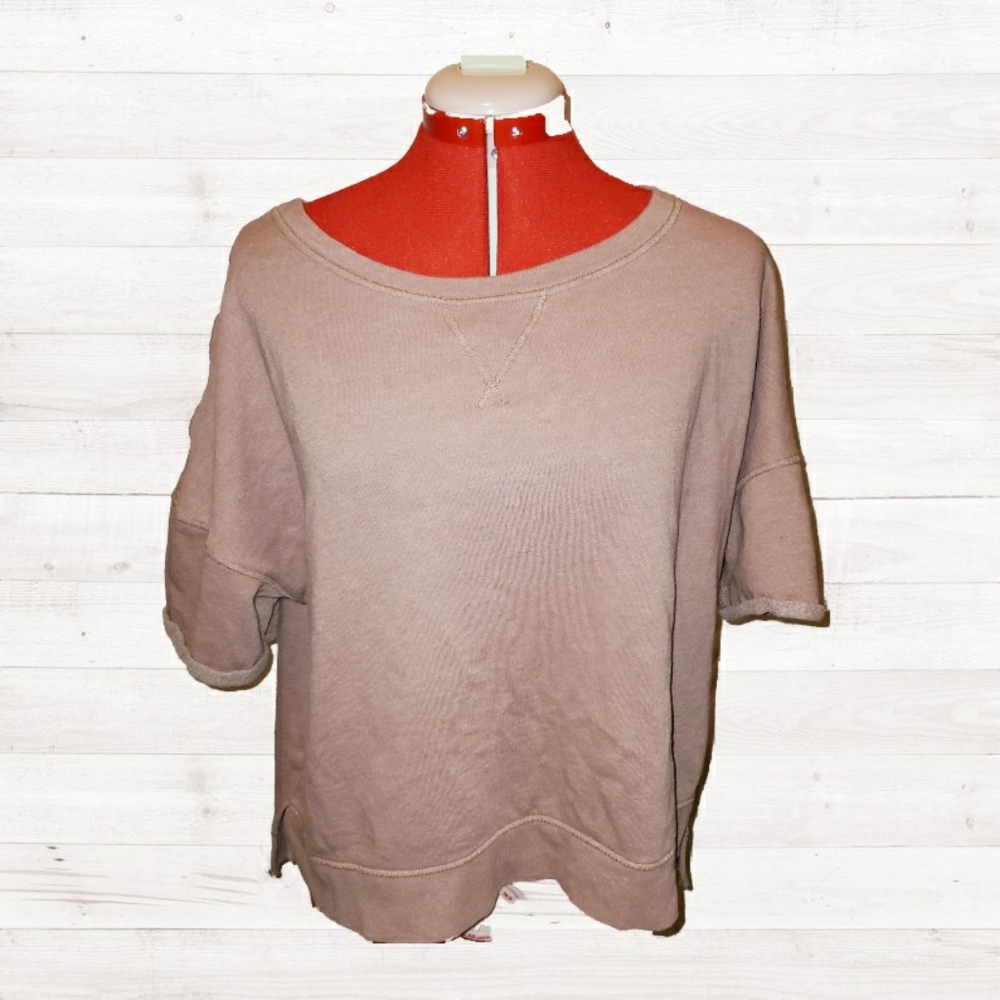Pink Short Sleeve Sweatshirt